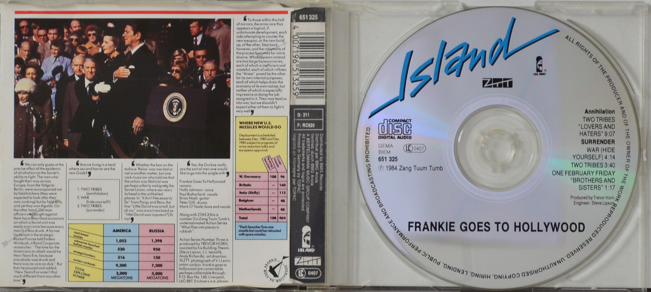 Two Tribes, CD single